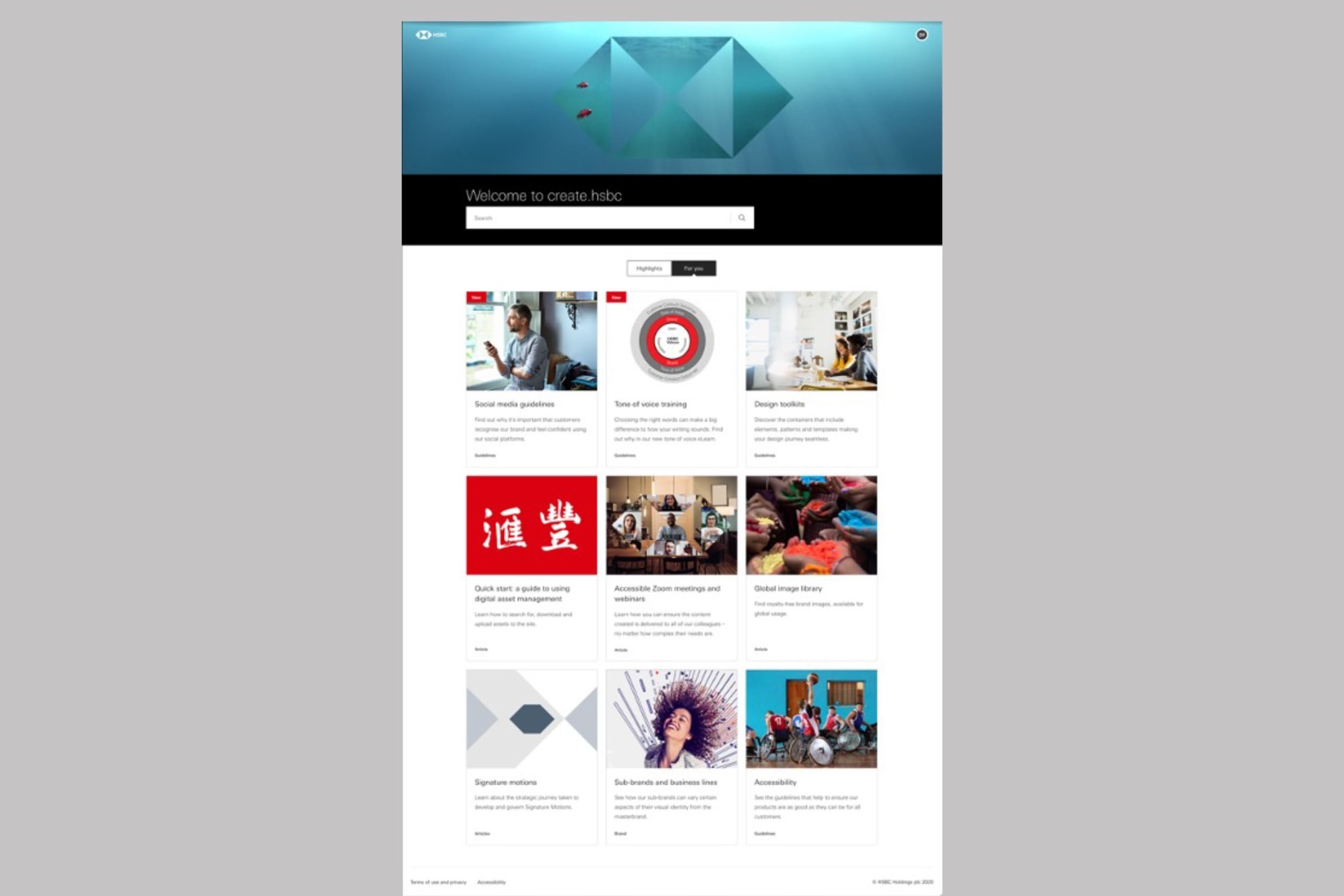 HSBC create platform